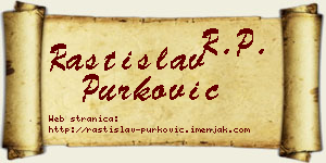 Rastislav Purković vizit kartica